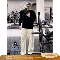ZHUOCAN | Athletic Straight Tapered Pants with Flowy Cut