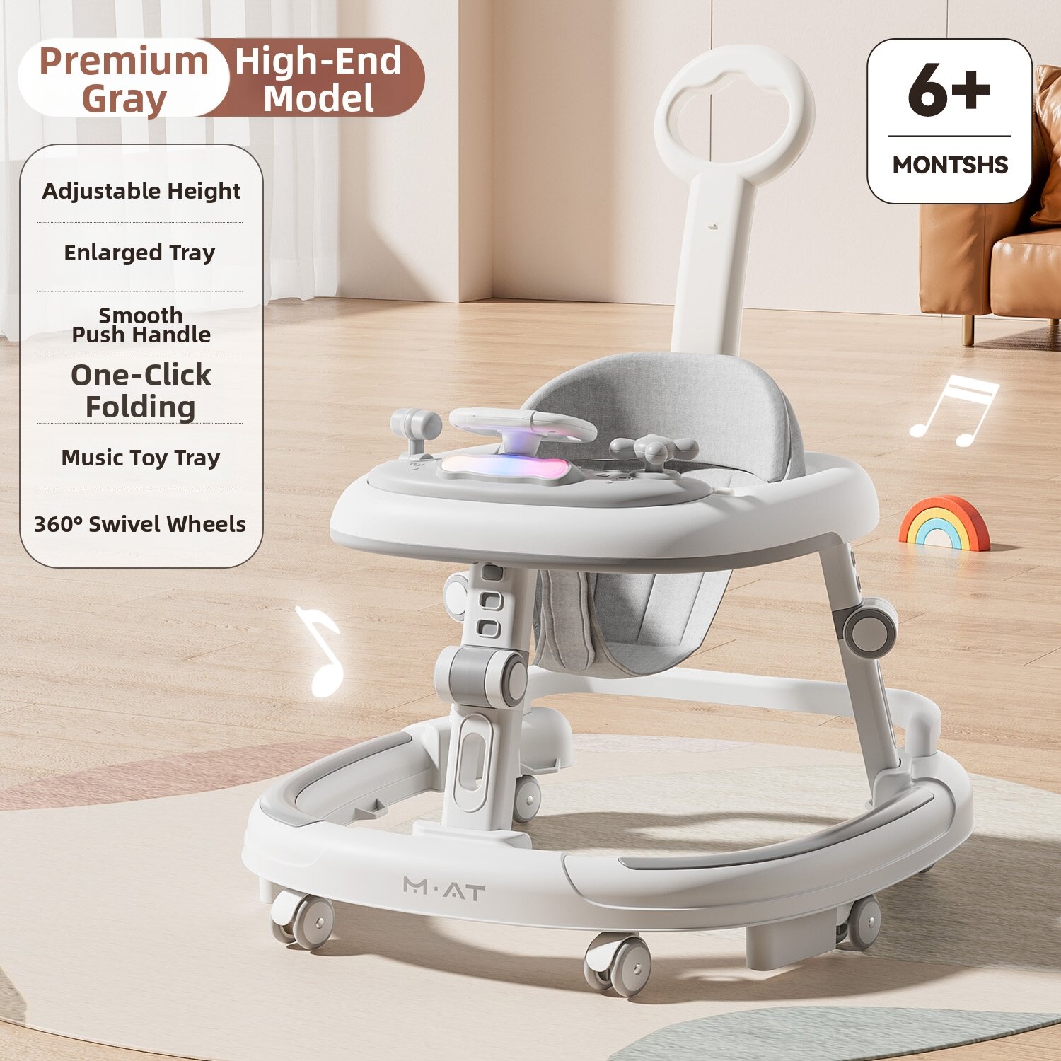 KIUMO | Anti-O Type Leg Anti-Tip Multi-Function Walker