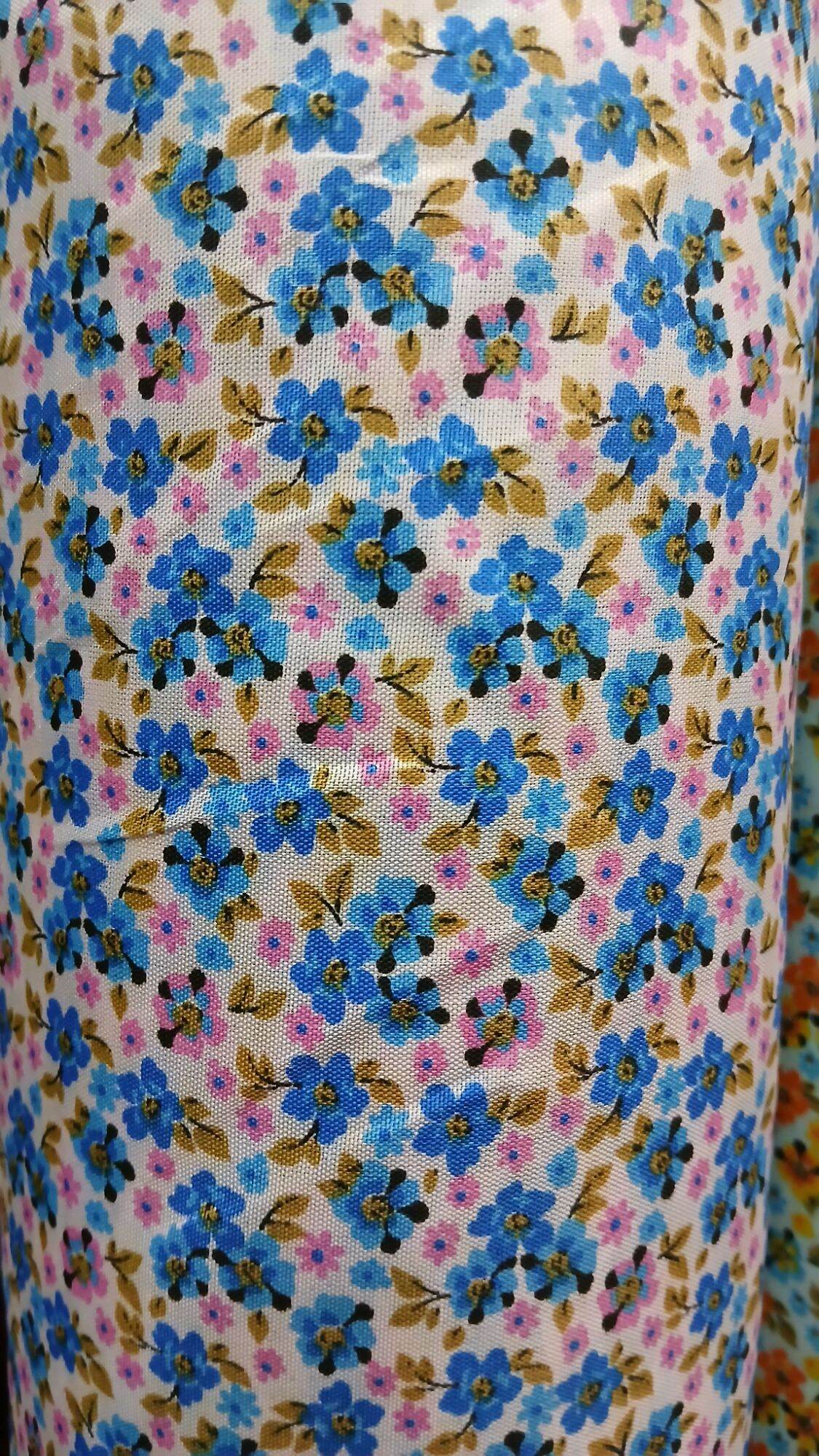 KAIN COTTON POLYESTER CORAK BUNGA READY STOCK
