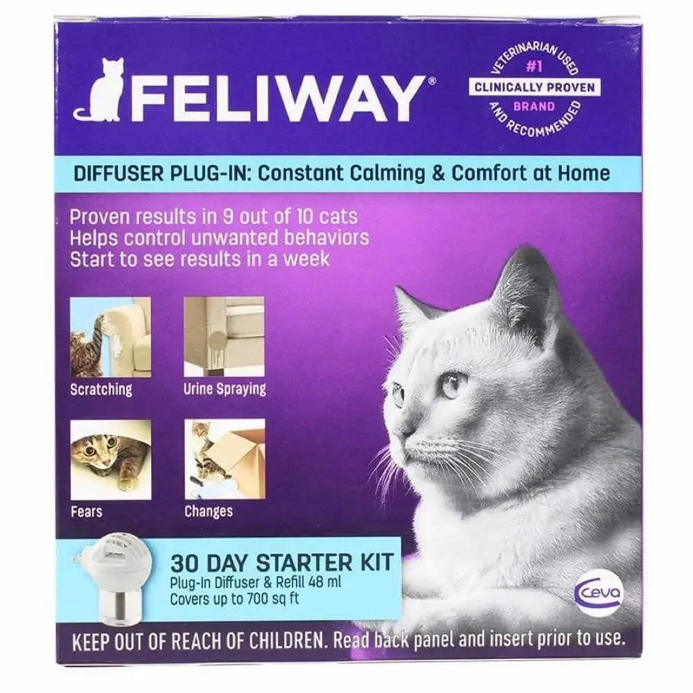 Feliway 30 Day Starter Kit Plug-In Diffuser & Refill 48 ml (100% Genuine)