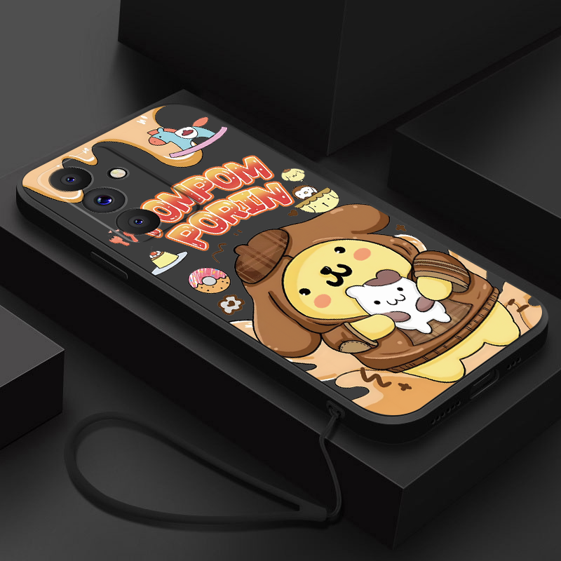 Samsung A17 samsung A07 A17 5G Sanrio Pompompurin Silicone Case Soft Case Liquid Rubber Cover Cute Casing. 