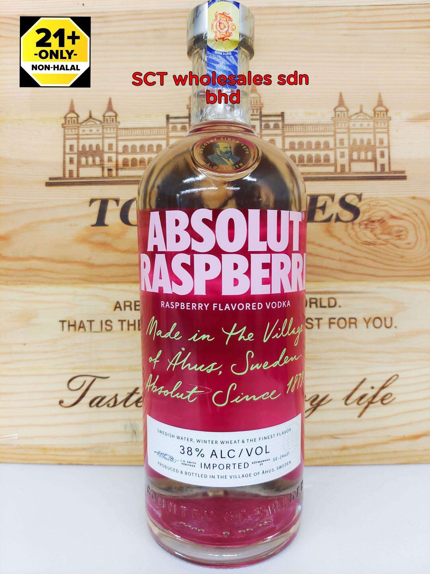 Absolut Vodka Raspberry 1L 💯 Original Ready Stock Lazada