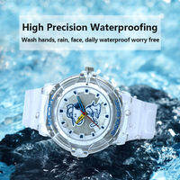 Snoopy watches for kids girl student sport Waterproof 30M Ins style  Transparent table Noctilucent Pointer Japanese movement