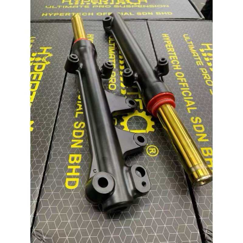 Y16ZR V2 ABS FRONT FORK LAY HYPERTECH STD CUTTING LOWERED 1.5 INCH ULTIMATE X PRO BATANG GOLD 1.5 INCI FORK LAY DEPAN LC155 EXCITER 155 FORK LAY RENDAH. 