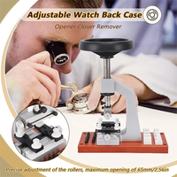 Professional Bench Watch Case Opener Tool with 6 Dies & Adjustable Holder Watch Case Back Opener and Closer Wristwatch Back Opener Tool Kit for Watch Repair and Maintenance