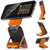 SUPCASE Mag-netic Wallet with Stand Compatible with MagSafe Hold 5 Cards Adjustable Stand RFID Blocking Tripod Phone Stand Mag-netic Credit Card Holder for iPhone 17/16/15/14/13/12 Series