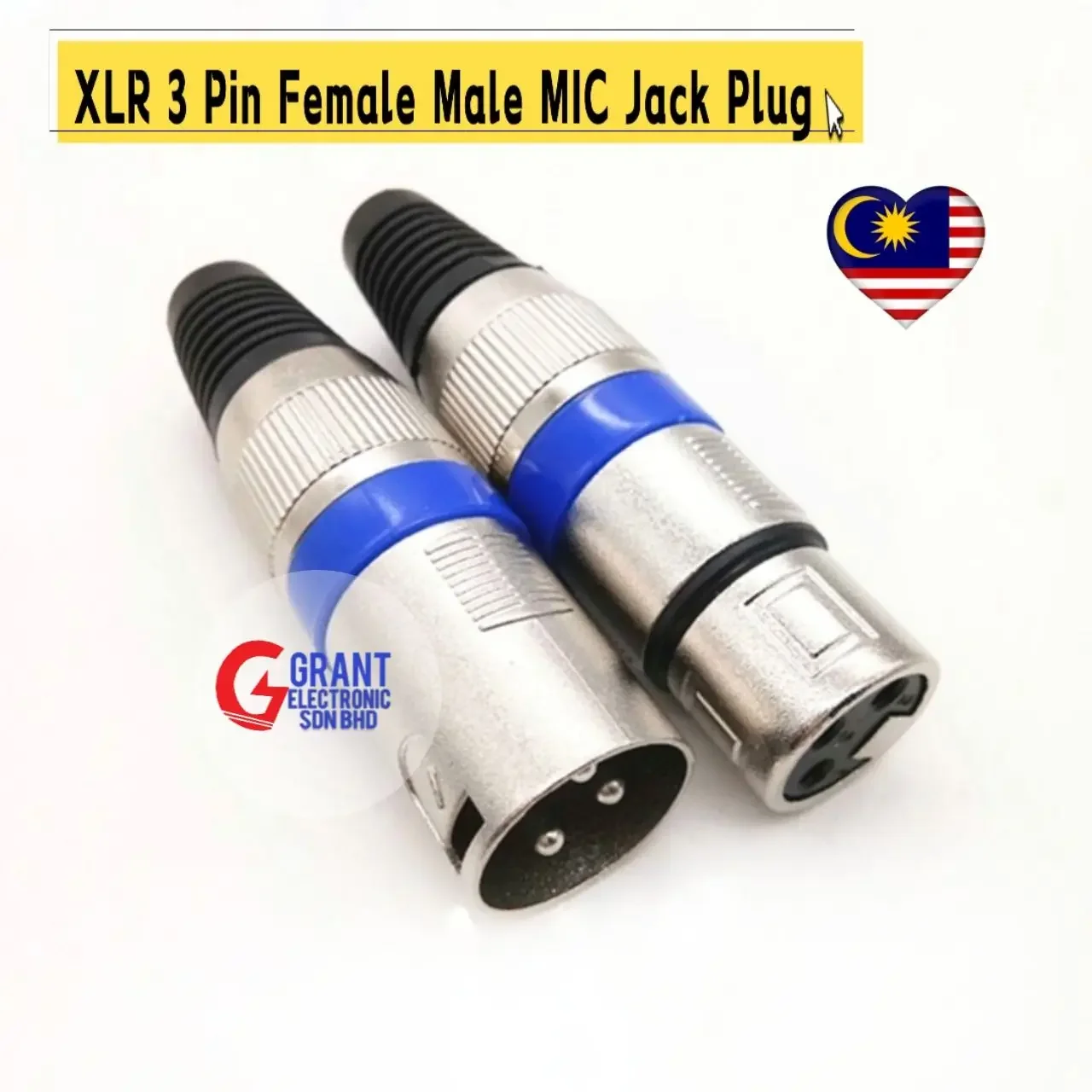 XLR 3 Pin Female Male MIC Jack Plug Audio Microphone Cable Connector