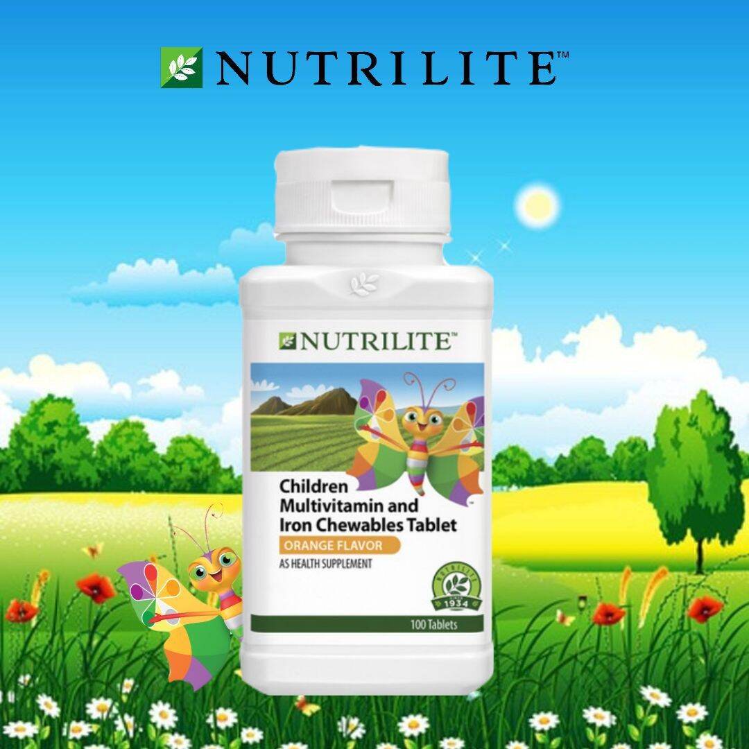 NUTRILITE CHILDREN MULTIVITAMIN AND IRON CHEWABLE TABLET ORANGE
