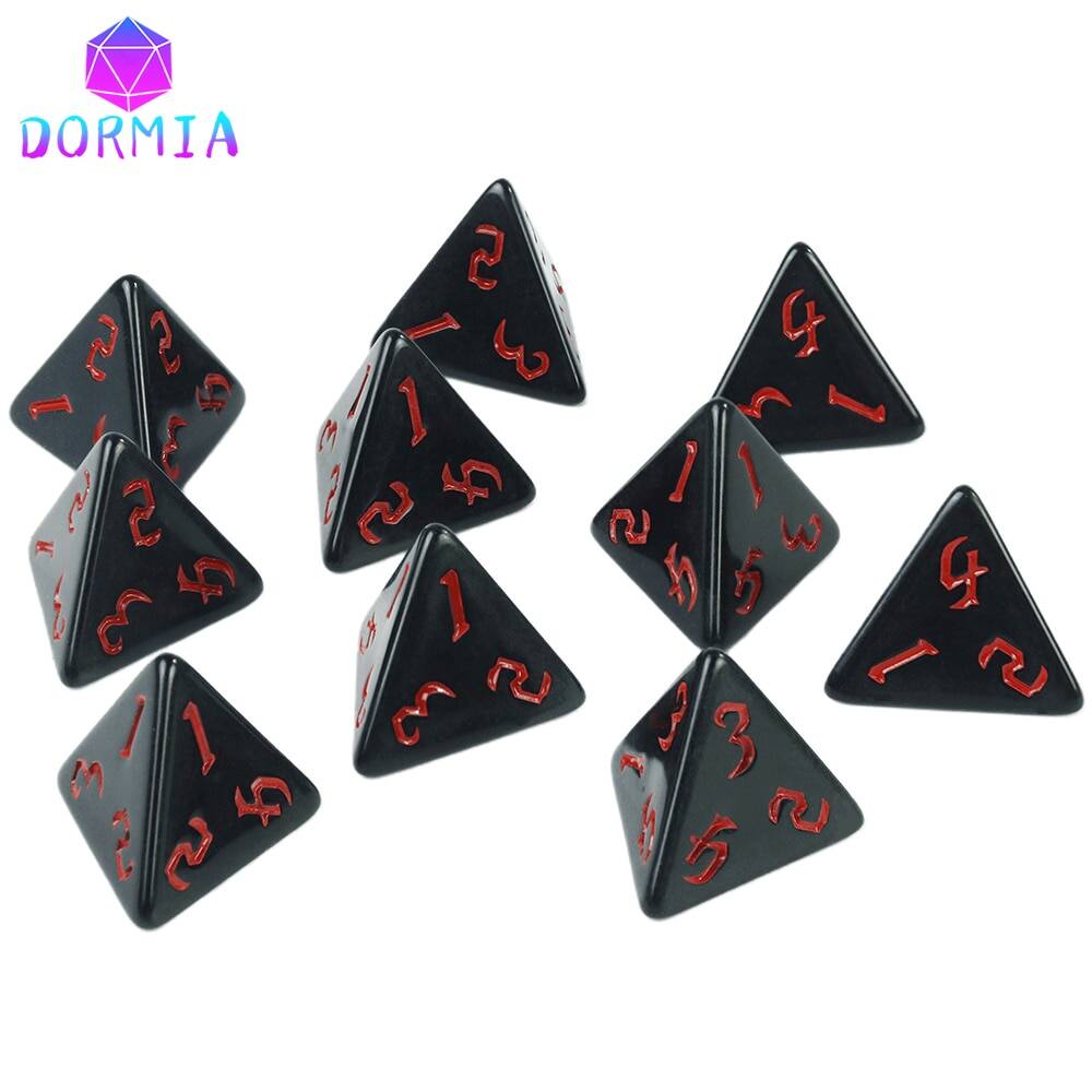 D4 Dice DND Set Resin Dice High Quality D4 Dice Colourful Numbers