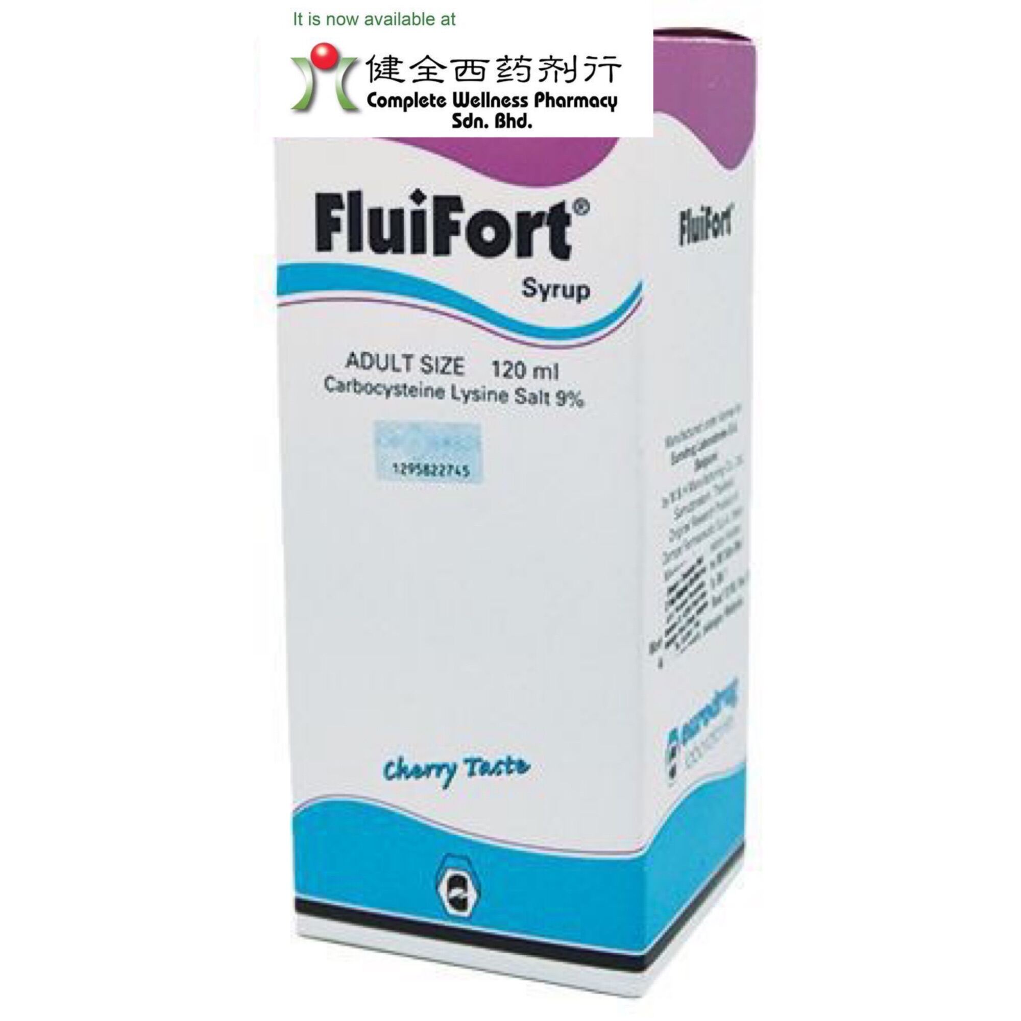 Fluifort Syrup 120ml to Relieve Excessive Mucous Chesty Cough Remove