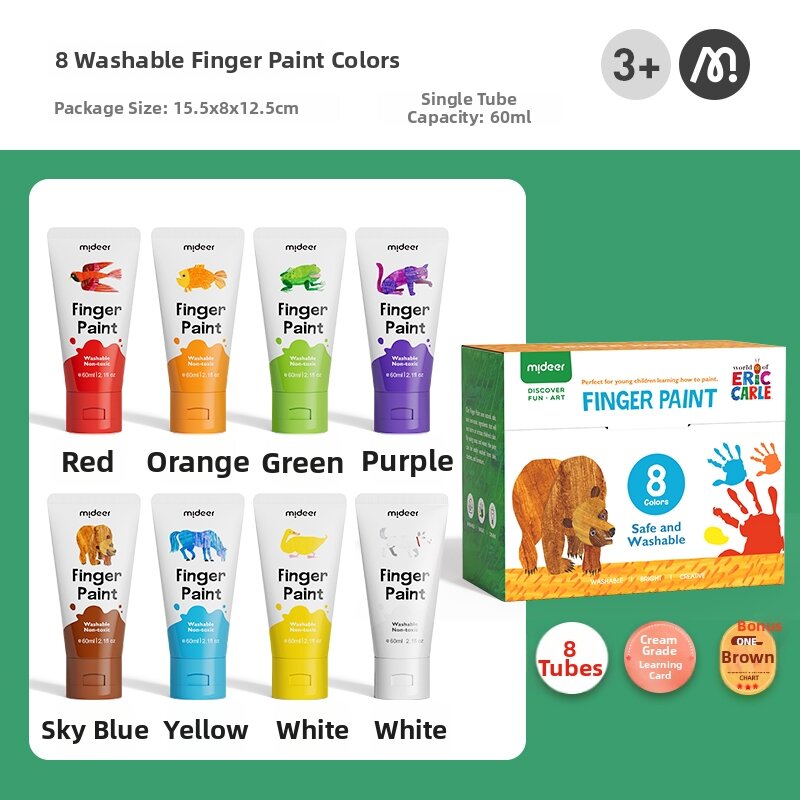 MiDeer | Non-Toxic Washable Finger Painting Set