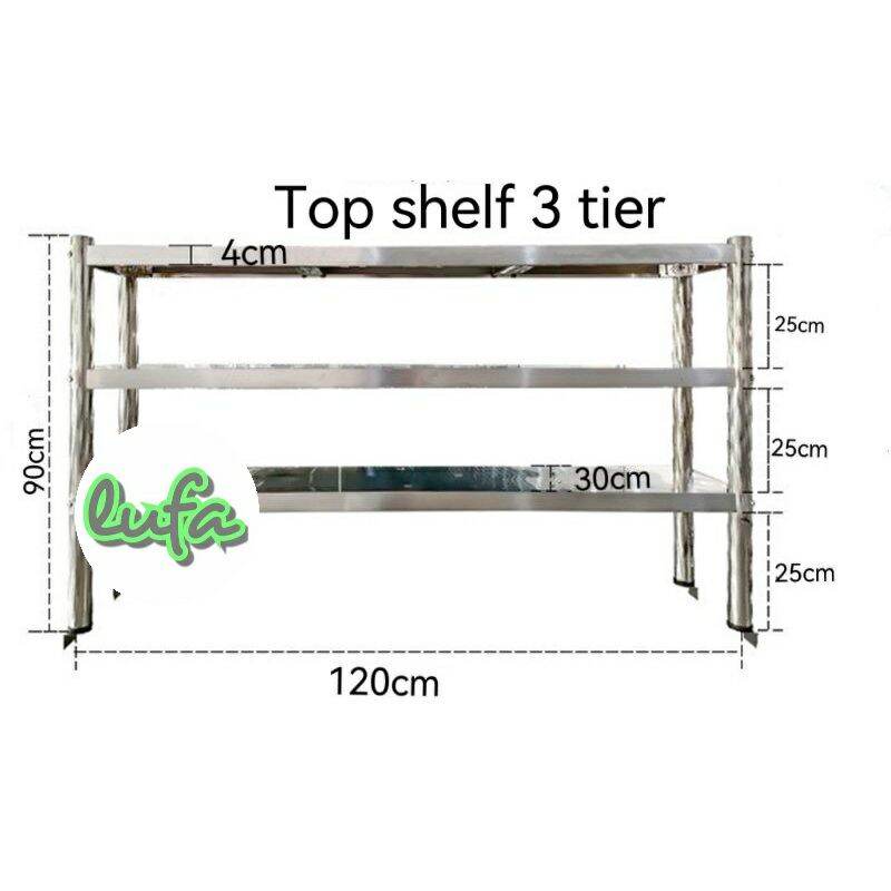 Kitchen Overshelf Rack Extend table top rack Working Table Storage Rack