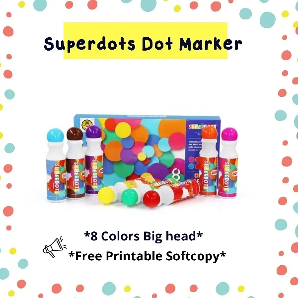 Superdots Dot Marker Washable 8colours Superdot marker