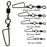 Sougayilang 50PCS Stainless Steel Fishing Connector Pin Bearing Rolling Swivel Snap Pins Fishing Tackle Accessor