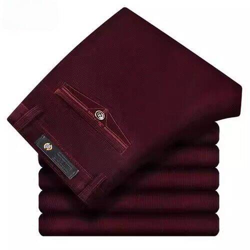 Winter Thickened Corduroy Men's Casual Pants High Waist Straight Leg Anti-Wrinkle Business Casual Style Autumn Winter Pattern. 
