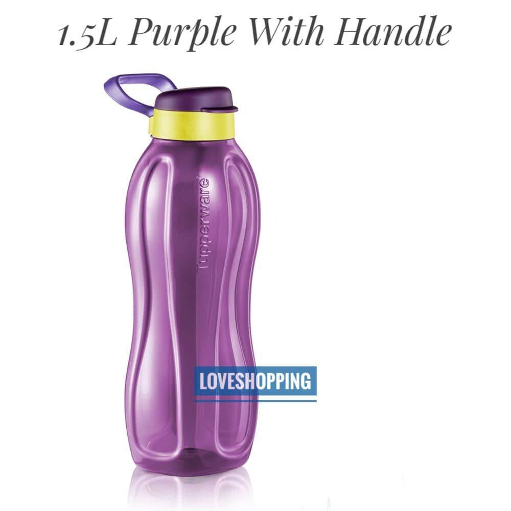 New Tupperware Extra Large Eco Bottle 1.5 L with Handle Purple