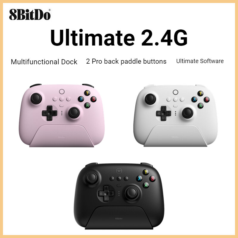 8BitDo Ultimate Wireless 2.4G Gaming Controller with Charging Dock for PC, Windows 10, 11, Steam, Android