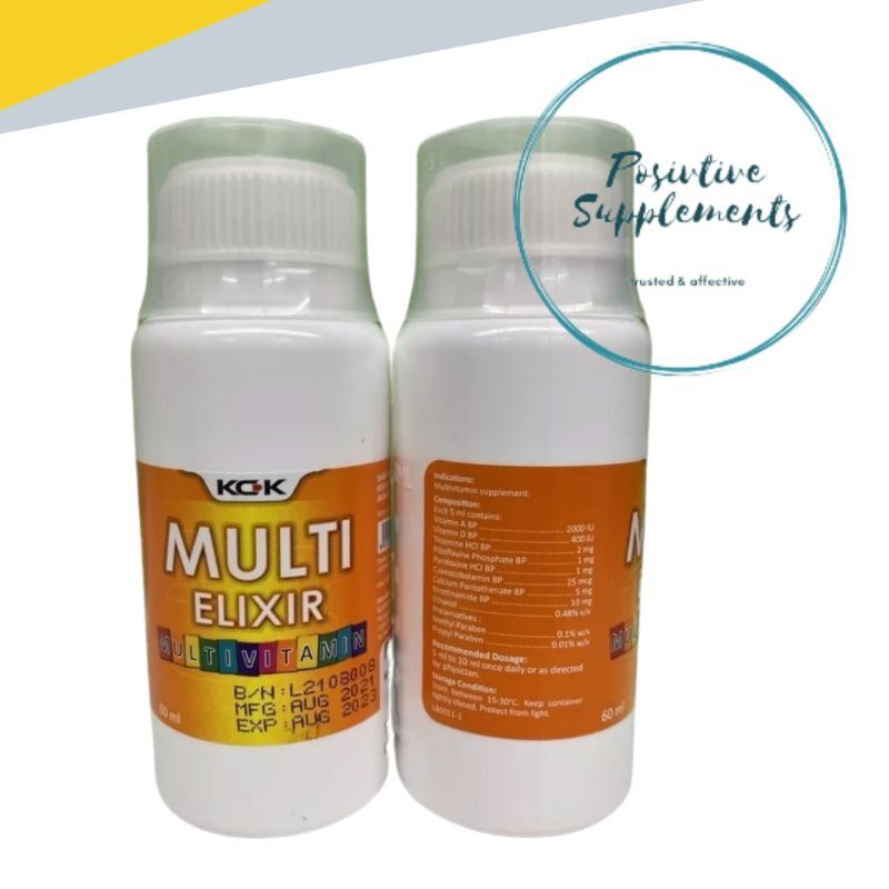 MULTIVITAMIN KIDS SYRUP KCK MULTI ELIXIR 60ML Lazada