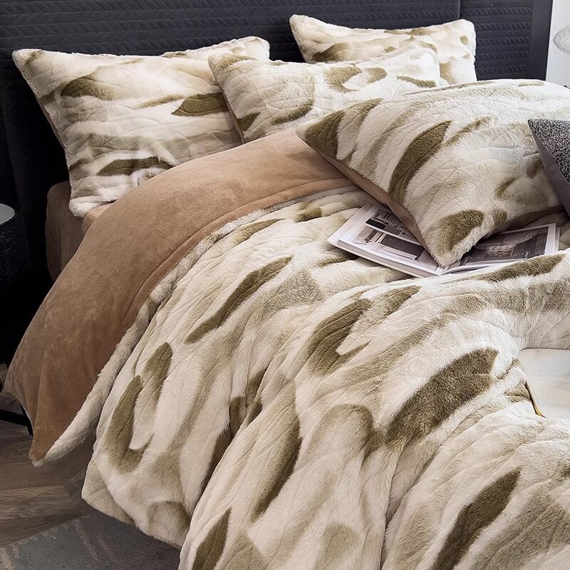 Milk Velvet Baby Coral Fleece Four-Piece Bedding Warm Harga  246 Ringgit*Penghantaran Percuma