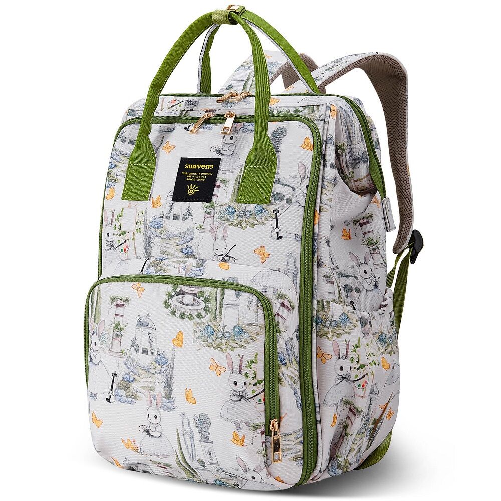 Sunveno Stylish Diaper Bag Mommy Backpack Multifunction Travel BackPack Maternity Baby Changing Bags Large Capacity Waterproof