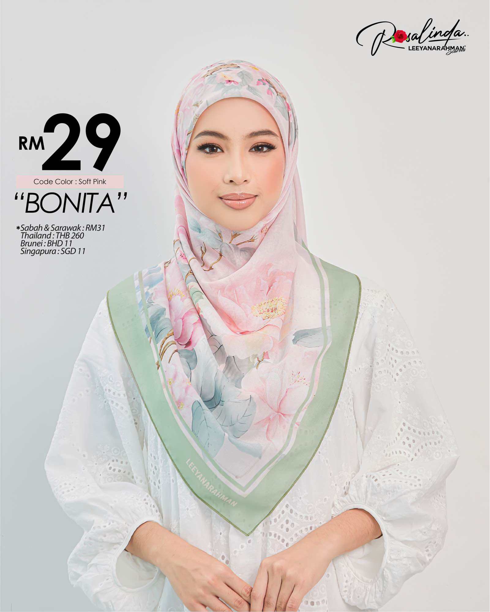 LEEYANA RAHMAN SCARVES - BONITA ROSALINDA | Lazada