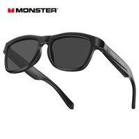 Monster Airmars GV90 Smart AI Translation Bluetooth Earphone Touch Color Change Lens UV Sunglasses HD Call Waterproof