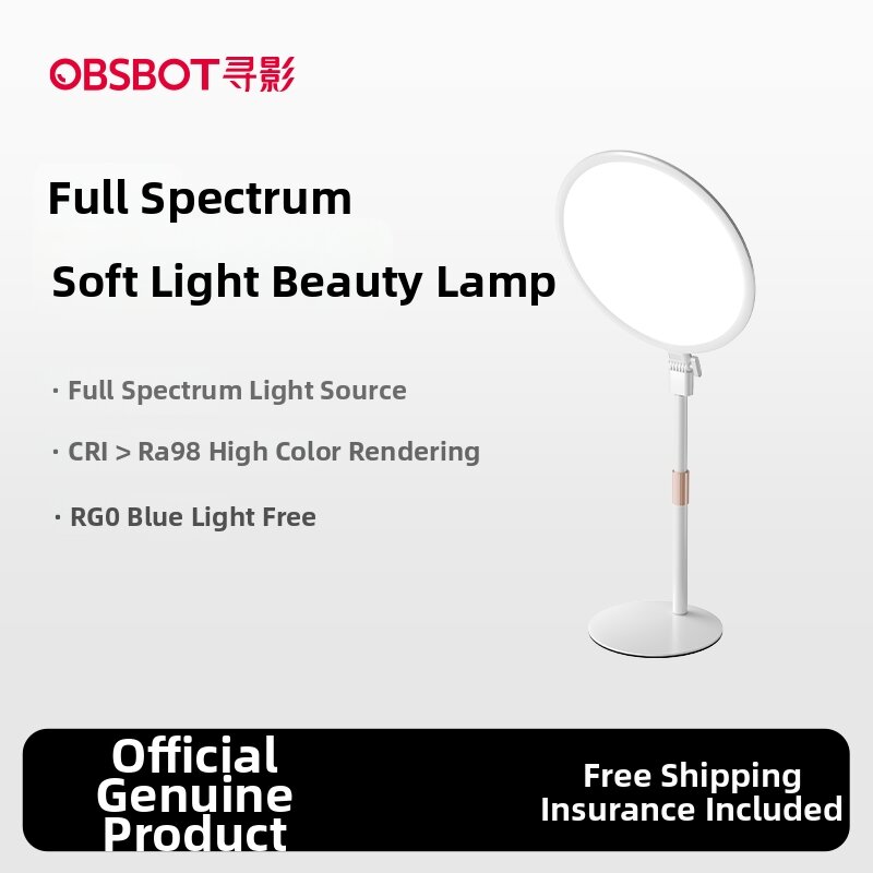Obsbot | Full Spectrum Soft Light Beauty Ring Light for Streamers and Broadcasters Harga 267 Ringgit*Penghantaran Percuma