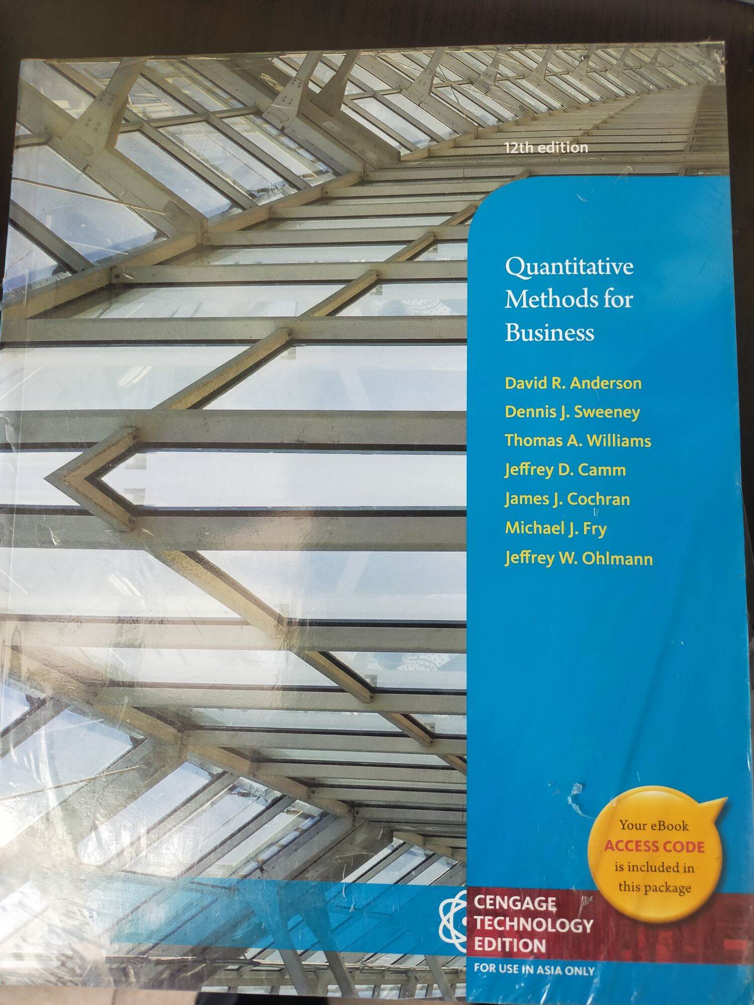 Quantitative Methods for Business: Anderson, David R., Sweeney