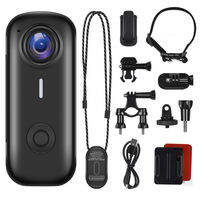 Mini Magnetic POV Action Camera - Wearable Body Cam with Necklace Mount for Vlog/Sports/Cycling - Hands-Free First Person View Recorder