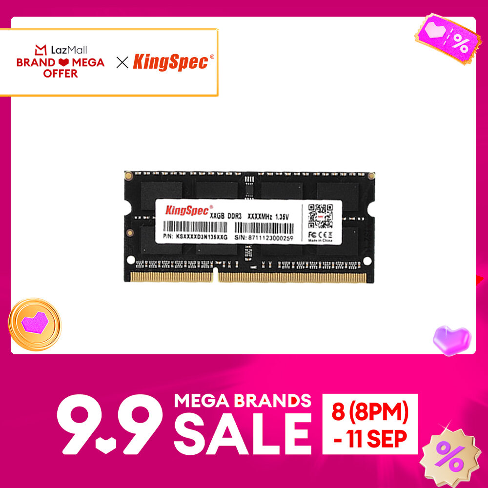 Kingspec Memoria Ram DDR3 4GB 8GB 1600MHz RAM cho máy tính xách tay máy tính xách tay Memoria RAM DDR3 1.2V RAM máy tính xách tay