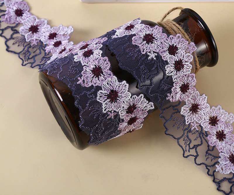 Lace(1meter)Flower Embroidery Lace for clothing designDIY handicraft gift wrappingdecoration 多色刺绣花花 蕾丝 现货 -ready stock