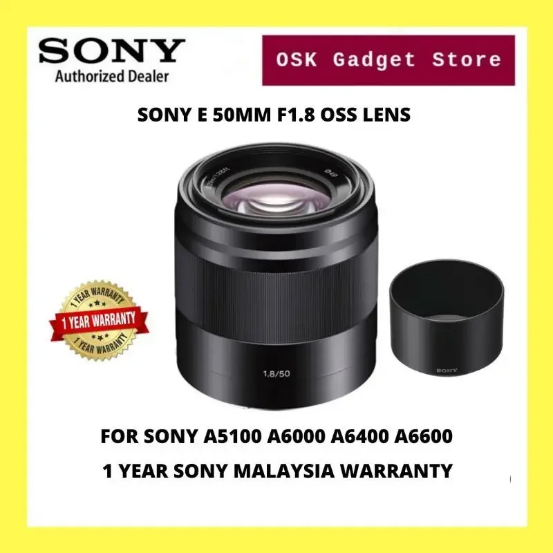 Sony E 50mm F1.8 OSS SEL50F18 Prime Lens For Sony E Mount ( 15 Months Sony Malaysia Warranty )