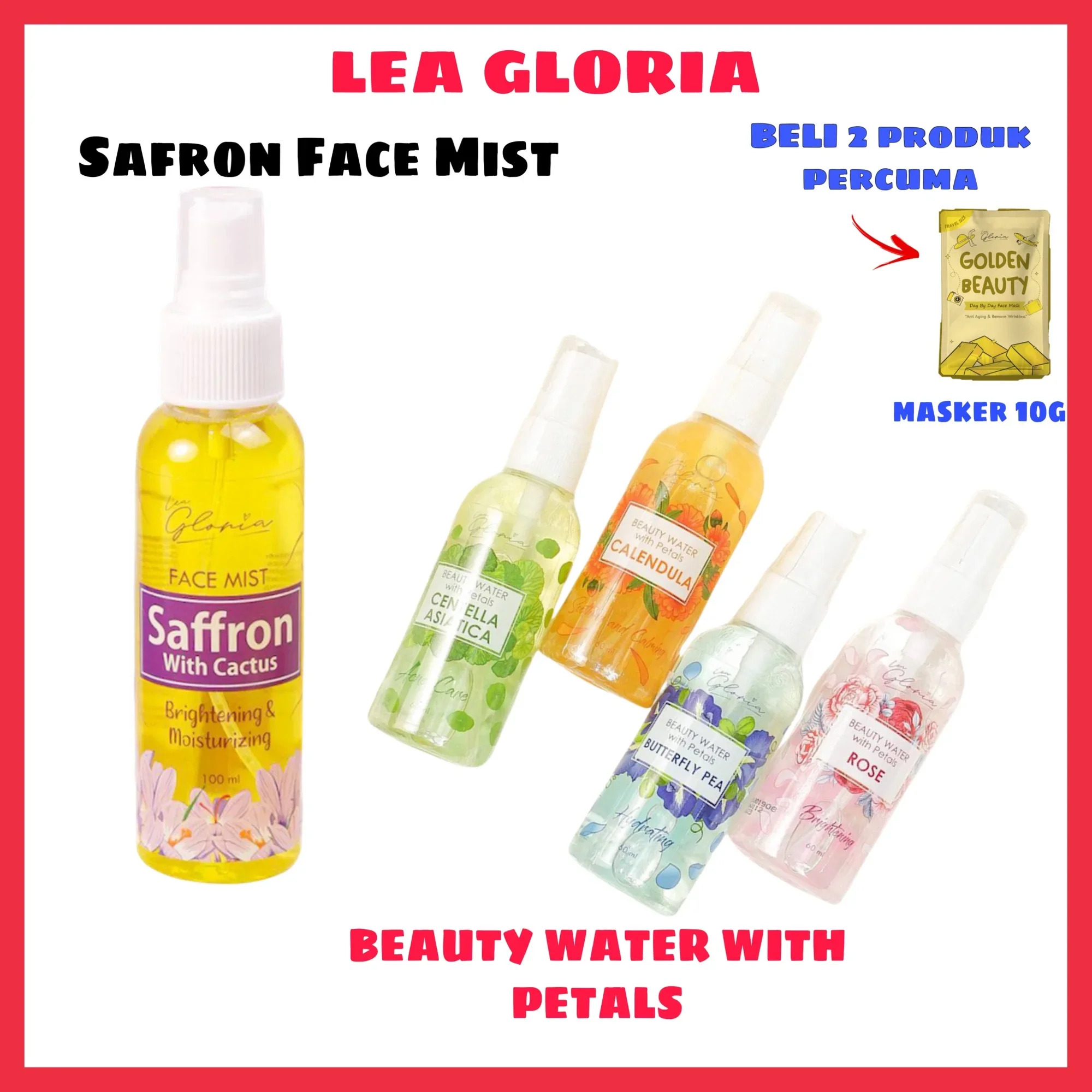 Lea Gloria Saffron Face Mist & Beauty Water / Beauty Water Face Mist By Lea Gloria / Saffron Face Mist