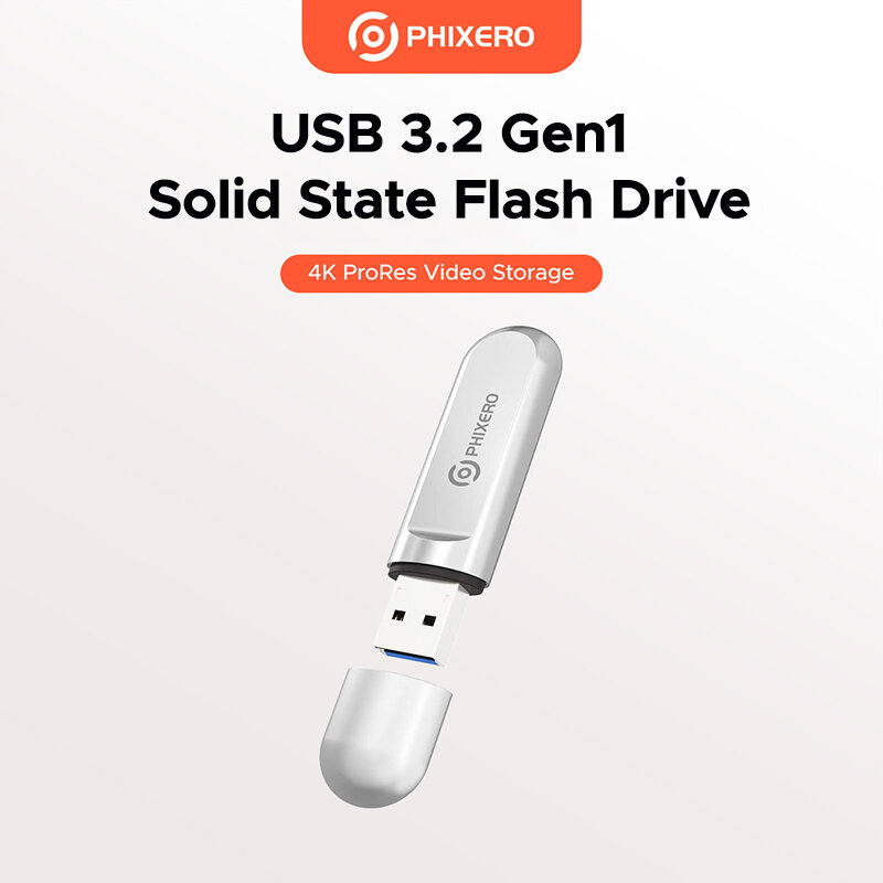 PHIXERO USB 3.2 Gen1 Solid State Flash Drive High Speed 500MB/s Read Waterproof Zinc Alloy Pendrive Cap‑Design Portable U Disk For PC Laptop Car TV ราคา 1,357 บาท*ส่งฟรี