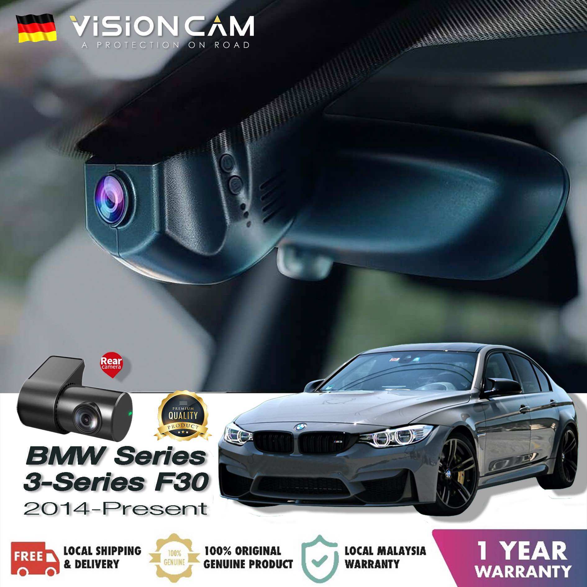 🔥4K UHD Premium DashCam🔥Vision Cam For BMW 3 Series F30 F20 Wifi ...
