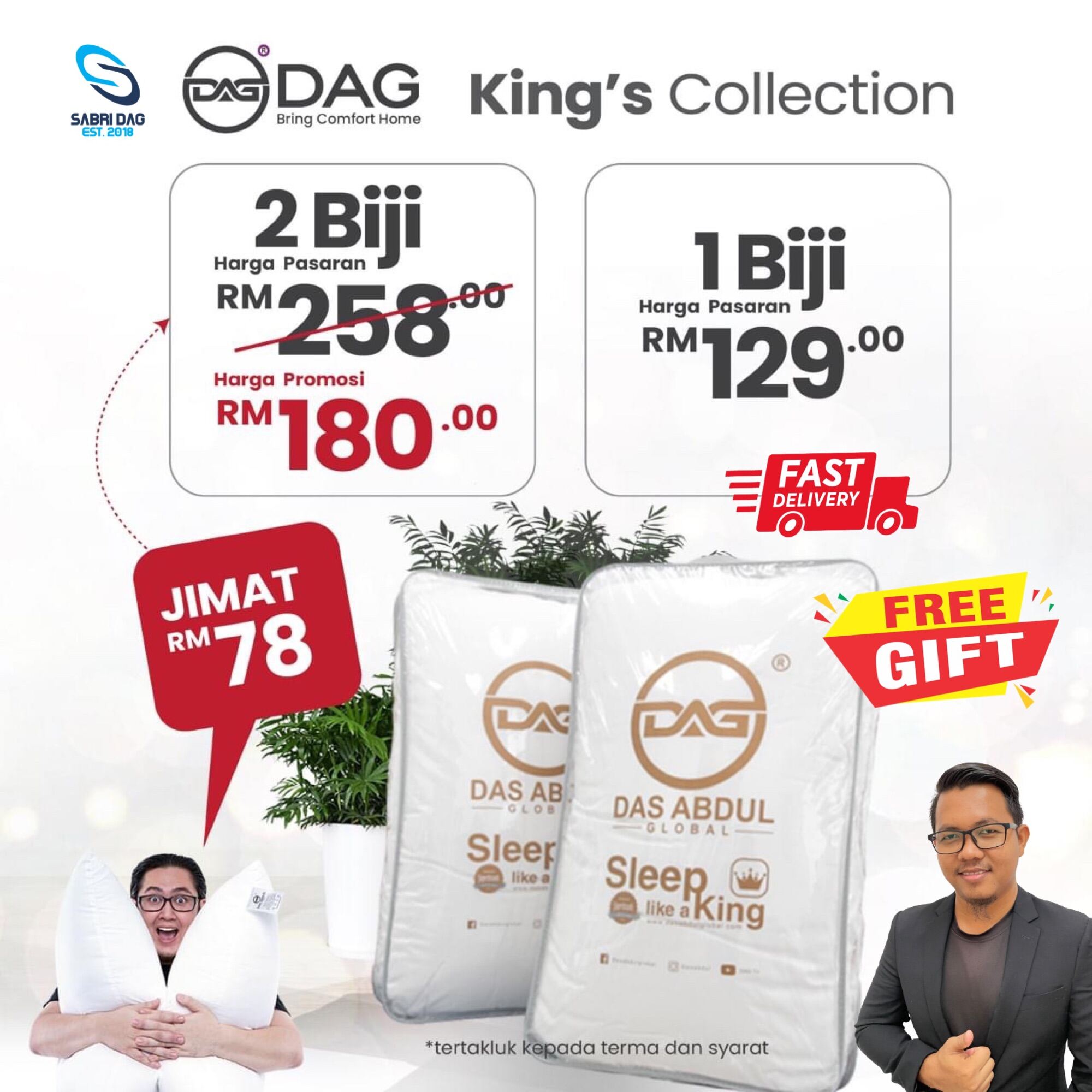 DAG King Pillow Collection Das Abdul Global Lazada