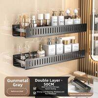 WEIMEIYUAN | Wall-Mounted No-Drilling Bathroom Storage Rack