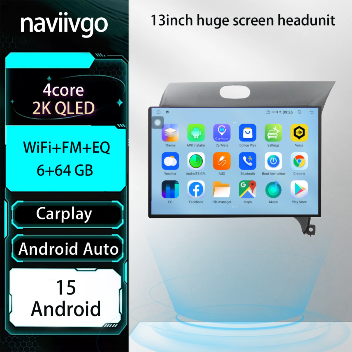 Android 13 2Din Gps Navigation Wifi Car Audio Player For Hyundai