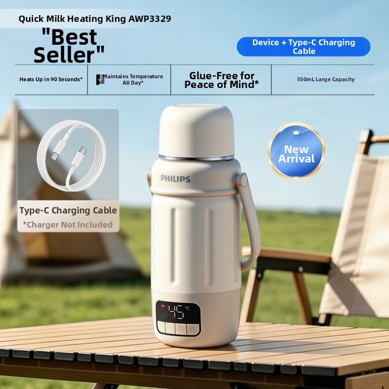 Philips | milk warmer travel Wireless Heating Portable Thermos for Infant Milk Preparation