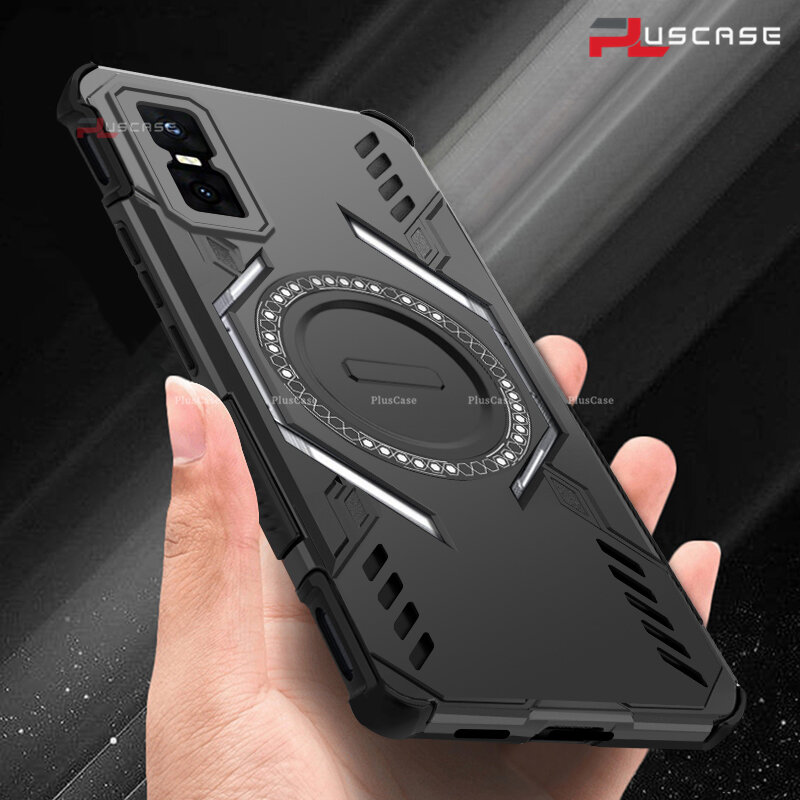 PlusCase for Infinix GT 30 Pro 5G Case Heat Dissipation Armor Shockproof Hard Back Cover [Compatible with MagSafe]