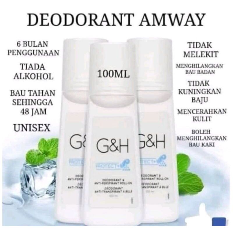 Dedorant AMWAY ORIGINAL G&H PROTECT+ Deodorant viral! & AntiPerspirant
