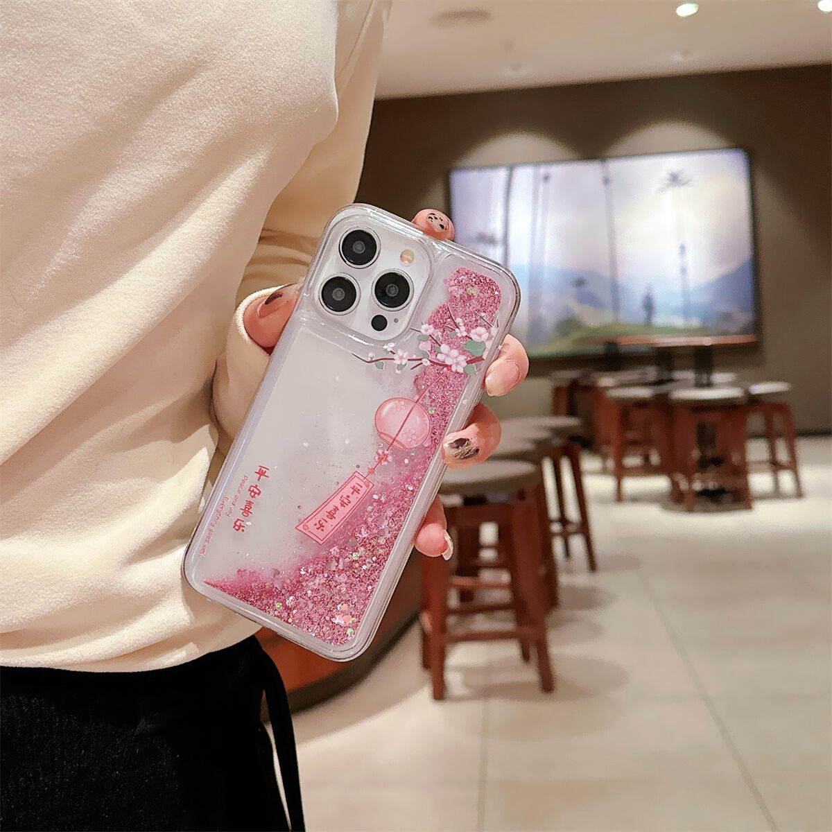 Blumen Handyhülle Für Iphone Mit Rosa Pfirsichblüten Design_voghion.com