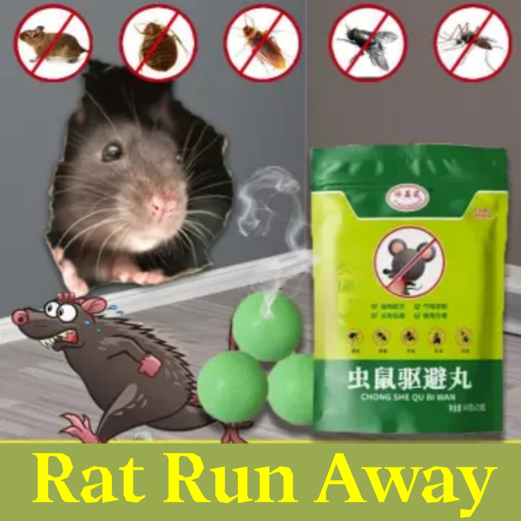 10pcs (pack) Rats Mouse Repellent Mothballs insects Snake Mosquito