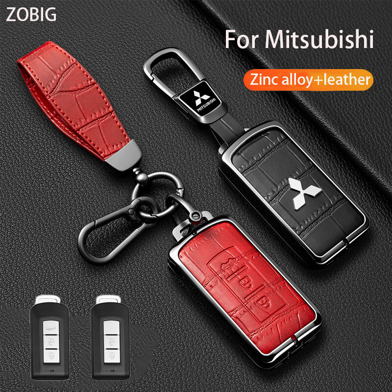 ZOBIG Crocodile skin pattern Car Key Cover Case fit for 2025 Mitsubishi Xpander Triton Pajero Sport Mirage Strada Outlander Eclipse Cross ASX RVR Lancer Fortis Ex Accessories ราคา 444 บาท*ส่งฟรี