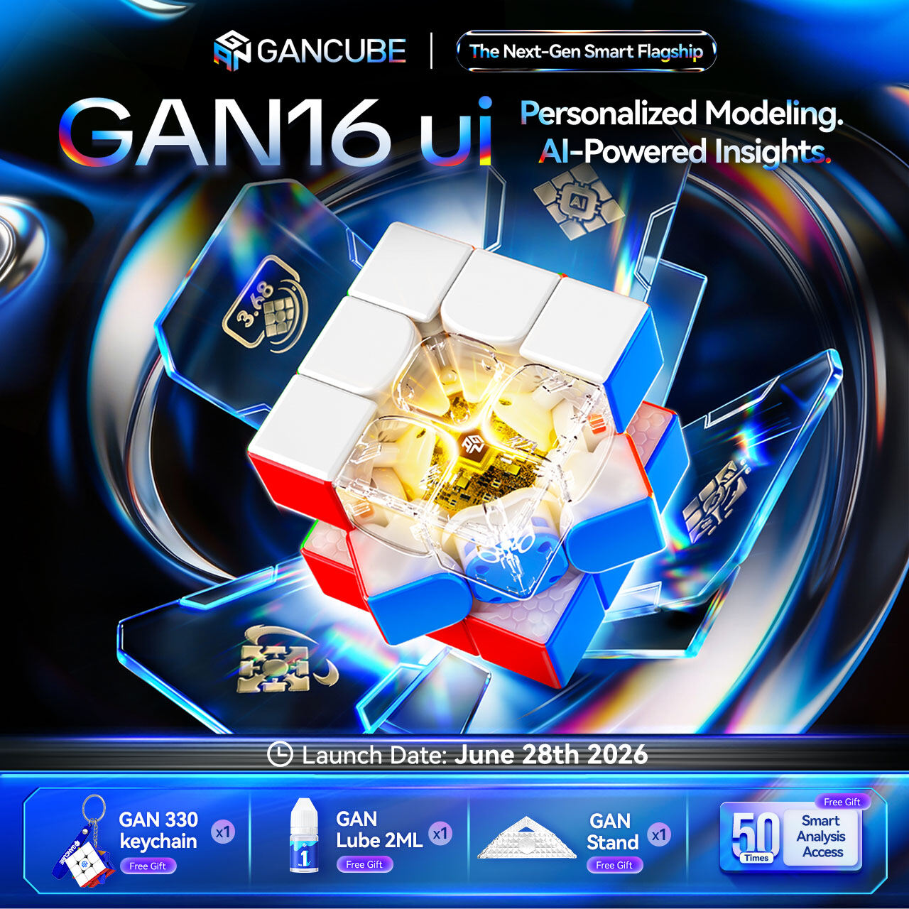 [GAN 16 ui Maglev MAX Smart Cube 3x3 Speed Cube Competition Online Battle Education Puzzle Toys For Kids,Gan 16 Ui Maglev Max Smart Cube 3X3 Speed ​ ​ Cube Educational Puzzle Toys for Children,] ราคา 5,299 บาท*ส่งฟรี