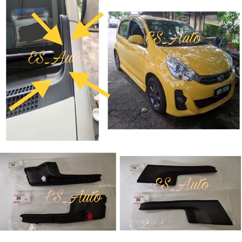 Original Perodua Myvi Se Lagibest Front Windsreen Wiper Grille Panel