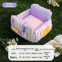 SHENJINGMAO | Safe Car Seat Bed for Cats and Dogs Portable and Removable