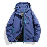 PLAYBOY Outdoor Couple Windproof Hooded Cotton Coats for Men Winter Graphene Warm Thickened Casual Outdoor Loose Solid Color Down Jacket