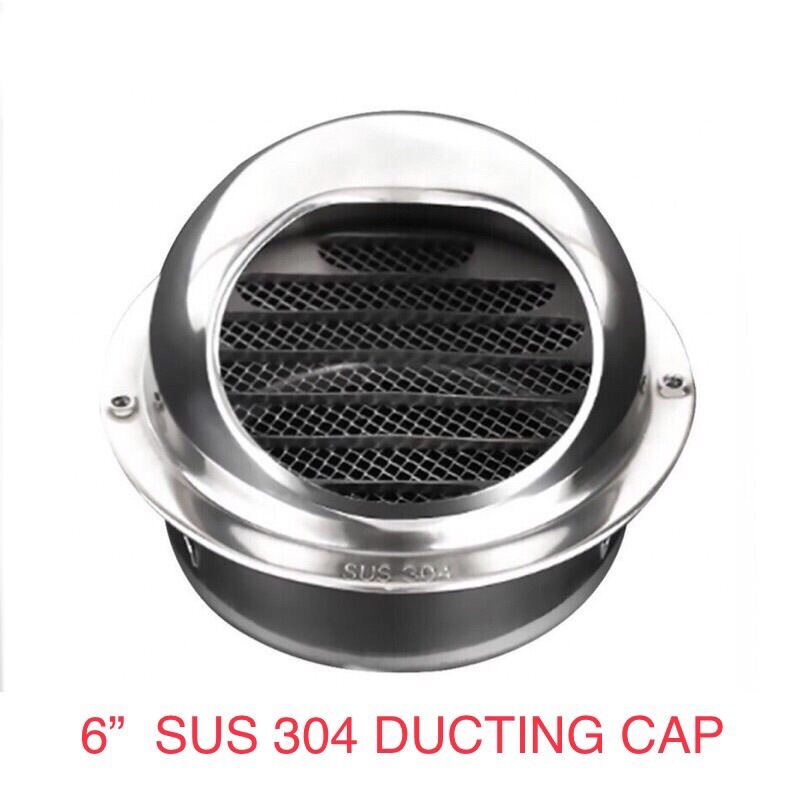 SUS 304 Stainless Steel Air Frame Round Wall Air Vent Ducting Cap