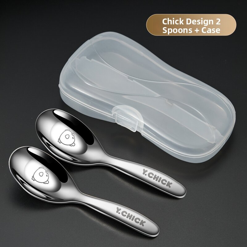 WODEBAIHUI | Stainless Steel Childrens Spoon for Dining and Soup